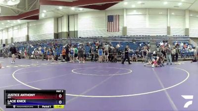 122 lbs 1st Place Match - Justice Anthony, WV vs Lacie Knick, OH