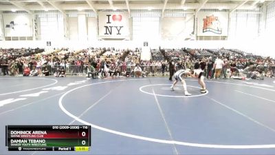 116 lbs Champ. Round 2 - Damian Tebano, Shaker Youth Wrestling vs Dominick Arena, Wayne Wrestling Club