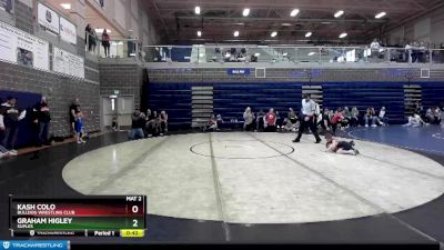 55 lbs Semifinal - Graham Higley, Suples vs Kash Colo, Bulldog Wrestling Club