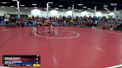 87 lbs Semis & 3rd Wb (16 Team) - Keegan Bassett, Pennsylvania Blue vs Brock Humphrey, West Virginia