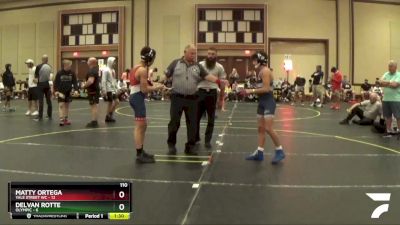 110 lbs Round 5 (6 Team) - Matty Ortega, Yale Street WC vs Delvan Rotte, Olympic