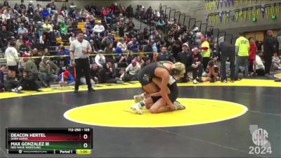 135 lbs Semifinal - Deacon Hertel, Dark Horse vs Max Gonzalez Iii, Red Wave Wrestling