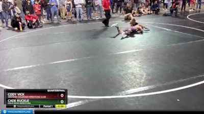 83 lbs Quarterfinal - Cade Ruckle, Gold Rush Wrestling vs Cody Vick, Western Colorado Wrestling Club