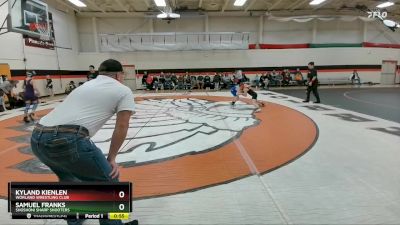 86 lbs 3rd Place Match - Samuel Franks, Shoshoni Sharp Shooters vs Kyland Kienlen, Worland Wrestling Club