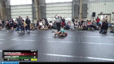 60 lbs Round 5 (6 Team) - Kaiden Christie, Team Germantown vs DexTer Galofaro, Scanlan Wrestling Academy