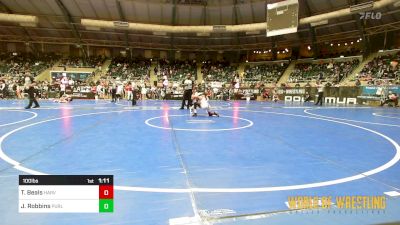 100 lbs Round Of 32 - Te`Jon Beals, Harvey Twisters vs Jacobie Robbins, Purler Wrestling