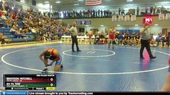 113 lbs Placement Matches (8 Team) - Braydon Mitchell, Social Circle vs Eh Ta Taw, Oglethorpe County
