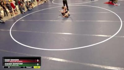 78 lbs Quarterfinal - Kaesen Ramstorf, Princeton Wrestling vs Gage Wangen, Summit Wrestling Academy