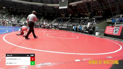 70 lbs Quarterfinal - Jaelyn Anderson, Nebraska Wrestling Academy vs Audrey Eller, Sanderson Wrestling Academy