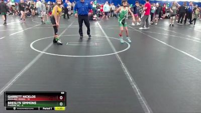 68 lbs Finals (2 Team) - Breslyn Simmons, Phoenix WC vs Garrett Nicklos, Highland Medina