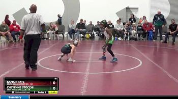 60 lbs Placement Matches (8 Team) - Cheyenne Stocchi, Zeus Wrestling Club vs Kamari Tate, Death Squad Wrest (IN)