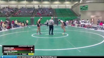 120 lbs Quarterfinals (8 Team) - Hunter Prosen, Camden County vs Mason Urie, North Gwinnett