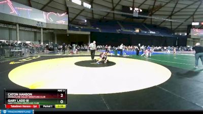 83 lbs Cons. Round 4 - Gary Ladd Iii, Lake Stevens Wrestling Club vs Caton Hanson, Snoqualmie Valley Wrestling Club