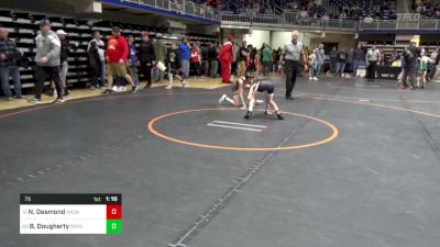 75 lbs Quarterfinal - Noah Desmond, Nazareth vs Brendan Dougherty, Oxford