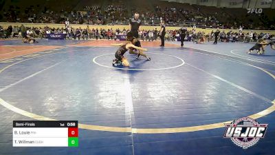 80 lbs Semifinal - Bishop Louie, Pin-King All Stars vs Tanner Willman, Cushing Tigers