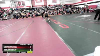 110-120 lbs Round 3 - Izaiah Williams, Odessa Youth Wrestling vs Shadyx Boothe, Northwest Grapplers