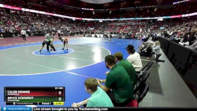 D1-165 lbs Quarterfinal - Caleb Dennee, Marshfield vs Bryce Konwent, Waterford