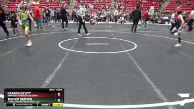 75-80 lbs 5th Place Match - Trevor Deister, Team Lightning Wrestling Club vs Karson Devitt, Nebraska Wrestling Academy