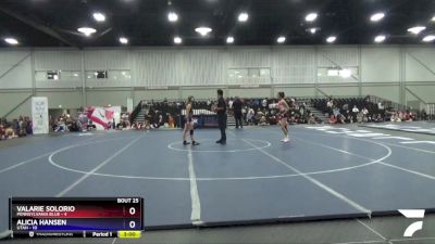 100 lbs 4th Wrestleback (16 Team) - Valarie Solorio, Pennsylvania Blue vs Alicia Hansen, Utah