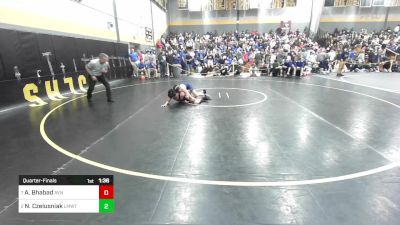 132 lbs Quarterfinal - Aki Bhabad, Avon vs Nehemiah Czelusniak, Lyman Mem/Windham Tech