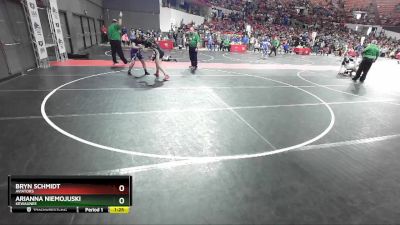 172 lbs Quarterfinal - Bryn Schmidt, Aviators vs Arianna Niemojuski, Kewaunee