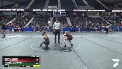 100 lbs Cons. Semi - Narissa Hampton, Bobcat vs Devyn Geyer, Wichita Blue Knights