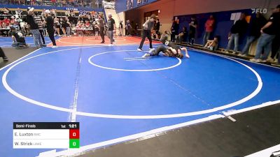 100 lbs Semifinal - Emerson Luxton, Bartlesville Wrestling Club vs Wyatt Strick, Lawrence Elite