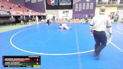 165 lbs Quarterfinal - Owen Schacht, Askren Wrestling Academy vs Jackson Guenzler-Soda, Sarbacker Wrestling Academy