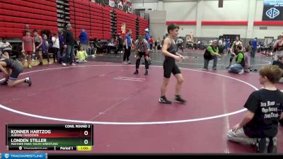 90 lbs Cons. Round 2 - Konner Hartzog, Auburn Takedown vs Londen Stiller, Panther Paws Youth Wrestling