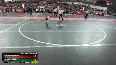 54 lbs Cons. Round 2 - Blake Cherry, B.A.M. vs Logan Wepking, Westfield