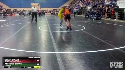 1 - 150 lbs Champ. Round 1 - Anthony Brown, Franklin vs Ethan Bryant, Bath County High School