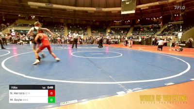 70 lbs Consi Of 16 #2 - Nixon Herrera, OC RTC vs Macklin Doyle, Waverly Area Wrestling Club