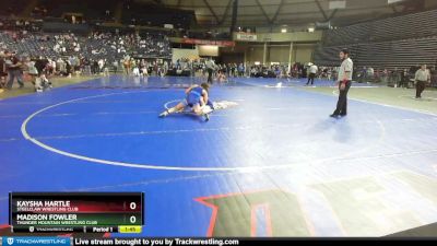 130 lbs Round 3 - Madison Fowler, Thunder Mountain Wrestling Club vs Kaysha Hartle, Steelclaw Wrestling Club