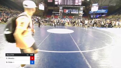 100 lbs Cons 16 #2 - Symon Woods, Illinois vs Ben Ziola, Nebraska