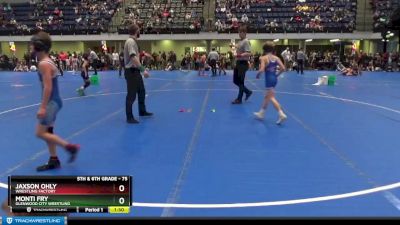 75 lbs Cons. Round 2 - Jaxson Ohly, Wrestling Factory vs Monti Fry, Glenwood City Wrestling