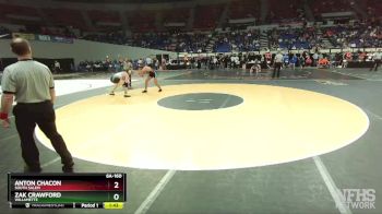 6A-160 lbs Quarterfinal - Zak Crawford, Willamette vs Anton Chacon, South Salem