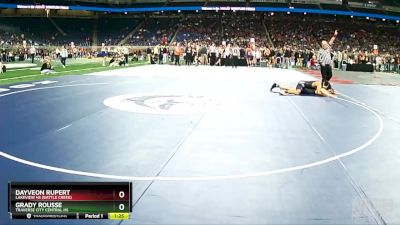 D1-150 lbs Champ. Round 1 - Dayveon Rupert, Lakeview HS (Battle Creek) vs Grady Rousse, Traverse City Central HS