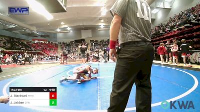 61 lbs Round Of 16 - Jackson Blackwell, Pryor Tigers vs Jake Jabben, Caney Valley Wrestling