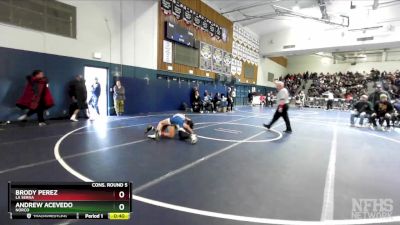 113 lbs Cons. Round 5 - Brody Perez, La Serna vs Andrew Acevedo, Norco