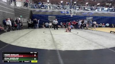 100 lbs Round 1 - Ryan Wardlaw, Small Town Wrestling vs Pedro Barajas, Mountain Man Wrestling Club