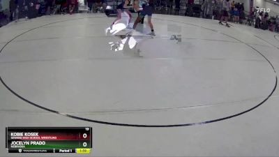 103 lbs Round 1 - Kobie Kosek, Seward High School Wrestling vs Jocelyn Prado, Nebraska