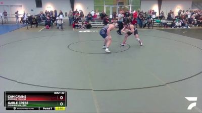 197 lbs Prelim - Cam Cavins, Roanoke College vs Gable Crebs, Lycoming College