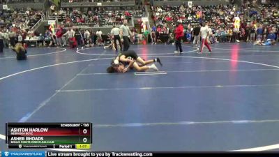 130 lbs Cons. Round 1 - Asher Rhoads, Bonus Points Wrestling Club vs Ashton Harlow, Nebraska Boyz