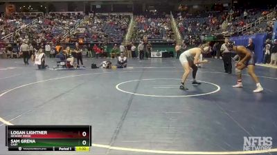 4A 170 lbs Quarterfinal - Sam Grena, Cary vs Logan Lightner, Hickory Ridge