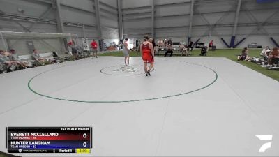 220 lbs Placement Matches (8 Team) - Everett Mcclelland, Team Indiana vs Hunter Langham, Team Oregon