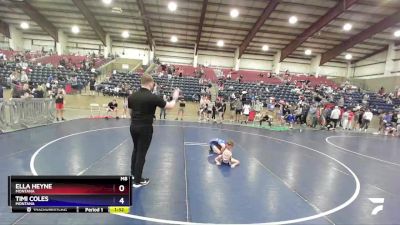 75 lbs 1st Place Match - Ella Heyne, Montana vs Timi Coles, Montana