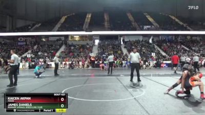 105 lbs 1st Place Match - James Daniels, Bonner Springs Wrestling Club vs Kaicen Akpan, Maize