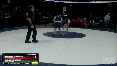 235 lbs Cons. Round 1 - Breanna Johansen, Liberty Common vs Cheyenne Becker, Woodland Park