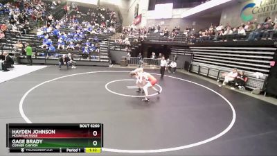 157 lbs Cons. Round 2 - Hayden Johnson, Mountain Ridge vs Gage Brady, Corner Canyon