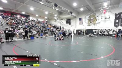 132 lbs Champ. Round 2 - Robert Ramirez, Pacifica Oxnard vs Alex Gaytan, Charter Oak